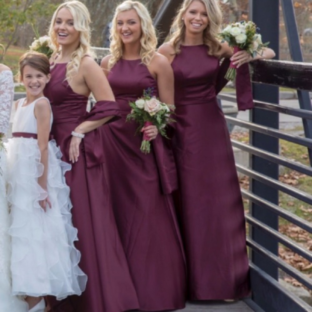Elegant maroon dress